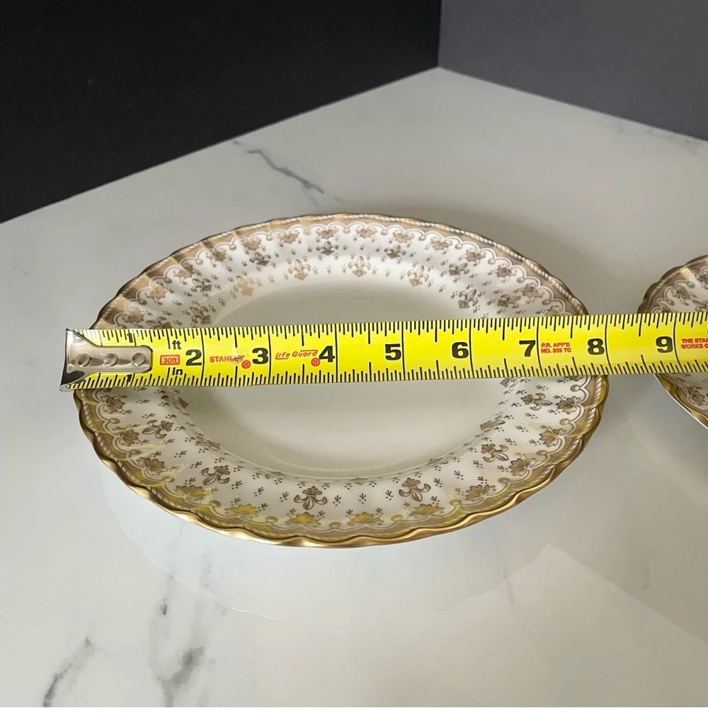 Fleur De Lys Gold Salad & Bread Plate by Spode